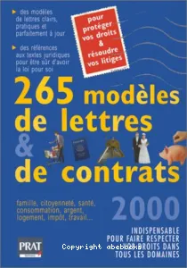 265 modèles de lettres et de contrats.