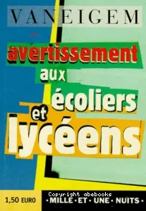 Avertissement aux écoliers et lycéens