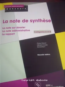 La Note de synthèse, catégories A et B