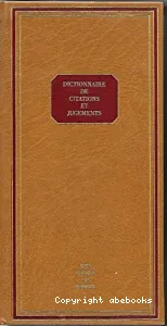 Dictionnaire de citations et jugements