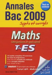 Maths, obligatoire et spécialité, terminale ES