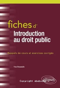 Fiches d'introduction au droit public