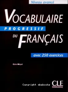 Vocabulaire progressif du français niveau avancé