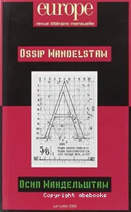 Europe, n° 962-963 : Ossip Mandelstam