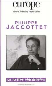 Europe, n° 955-956 : Philippe Jaccotter