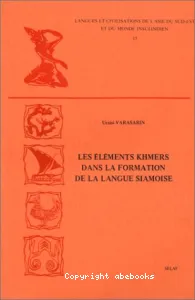 Les Eléments khmers dans la formation de la langue siamoise