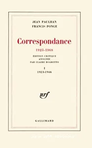 Correspondance I (1923-1646)